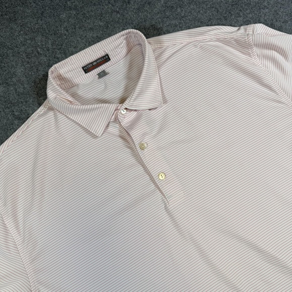 Peter Millar Other - Peter Millar Polo Shirt Mens XL Pink Striped Summer Comfort Cowboys Golf Club
